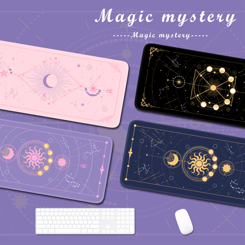 Gaming Accessories For Desk - Magic Moon Star Purple Extra Large