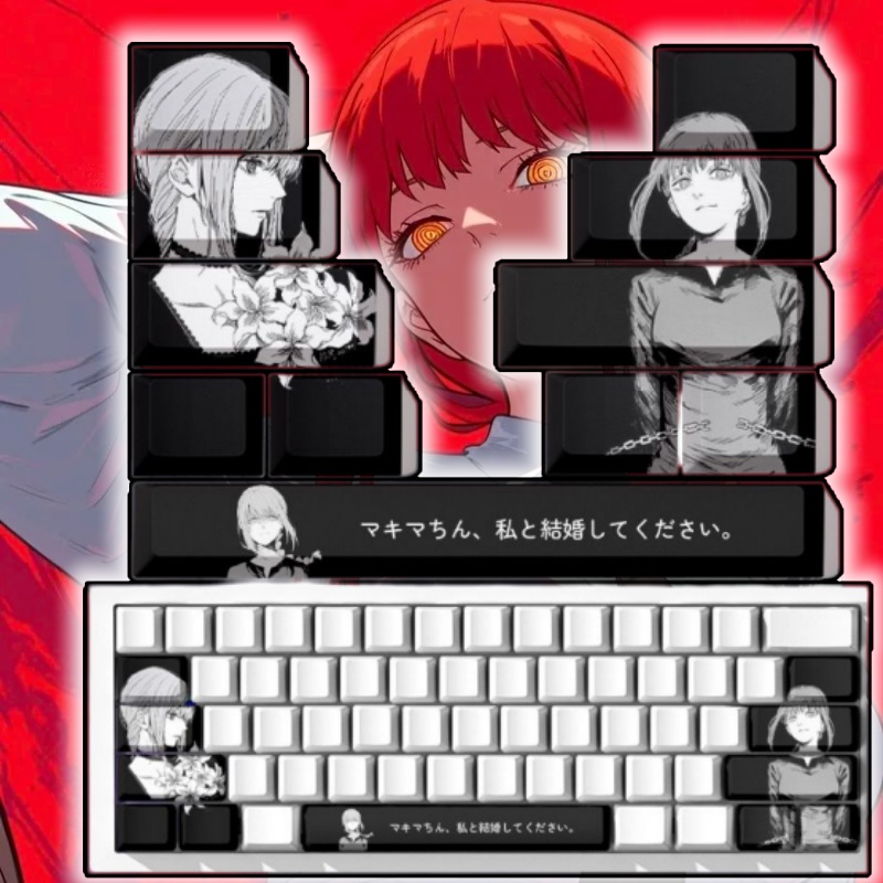 Jjk Gaming Accessories - Chainsaw Man Makima Theme Anime Keycaps