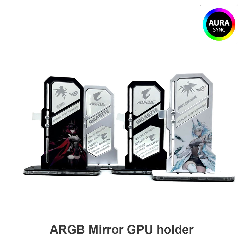 Vertical Gpu Bracket - DIY Mirror VGA Holder ARGB Gamer