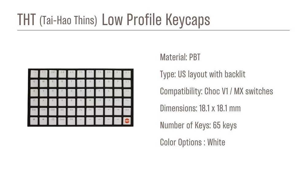 Taihao THT White Keycap Thins  - огляд і ціна Gaming Accessories Aesthetic