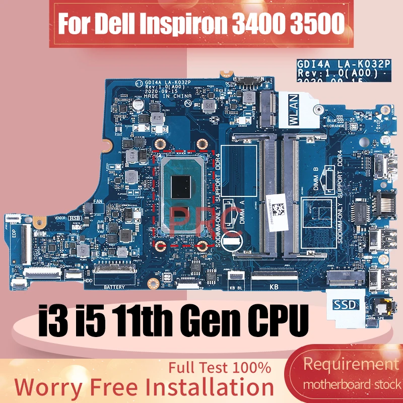 LA-K032P For Dell Vostro 3400  - огляд і ціна Intel Cpu Core I7