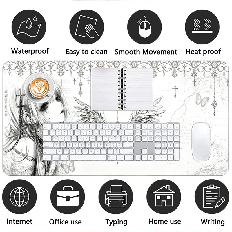 Leather Mousepad Black White A - огляд і ціна Gaming Accessories Deals