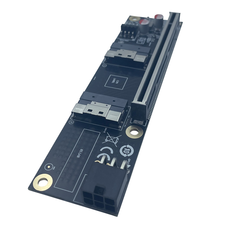 NEW 2 Port SlimSAS 8i x2 to PC - огляд і ціна Vertical Gpu Bracket